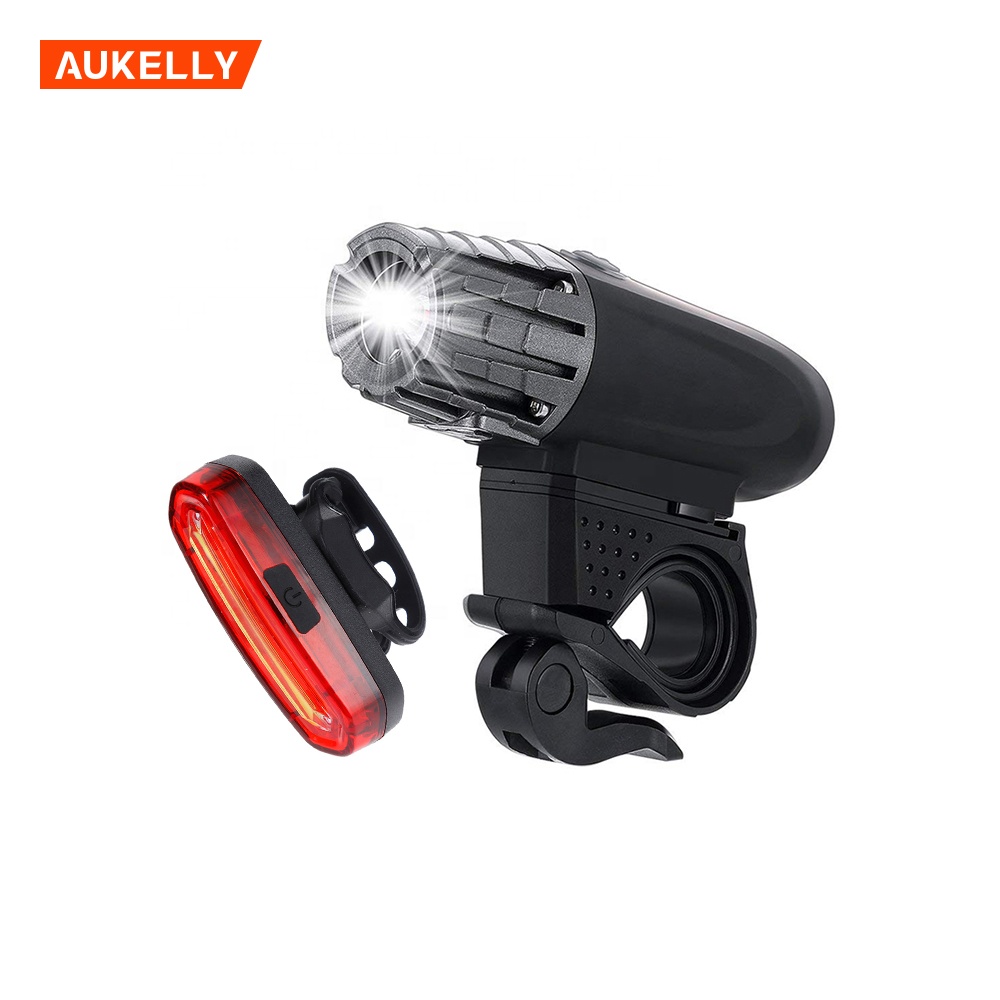 MTB Cycling light front and rear bike tail lamp Waterproof bicycle Headlight COB bicycle rear lights usb led rechargeable set