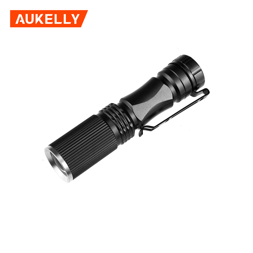 Mini torch Waterproof LED Flashlight zoom Adjustable Focus Portable Light