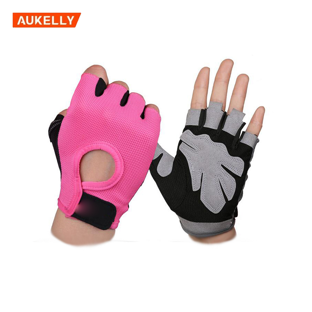 Men Women Sports Riding Gloves Sweat Absorption Breathable Half Finger Gloves Exercise Training Wrist  Weightlifting  Gloves