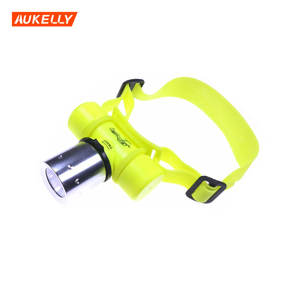 High quality Most powerful IP68 underwater T6 LED diving headlamp flashlight 3w diving led flashlight