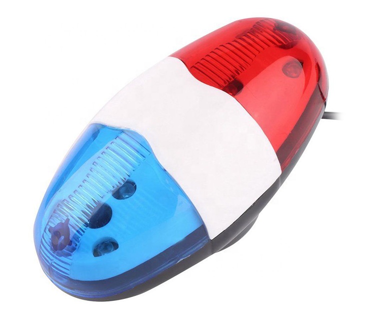 Ultra Bright ABS Bicycle Rear lamp Battery Cycling 120db speaker Horn 6 LED Waterproof 4 Sounds Safety warning bike tail light