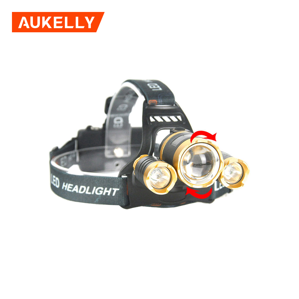 Aukelly Dual uv and white light led head lamp zoom 360 rotation uv headlamp for mining industry detection uv ndt headlight