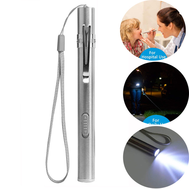 USB Rechargeable Mini Pocket Small Handy LED Flashlight Medical Eyes Diagnostic doctor pen torch