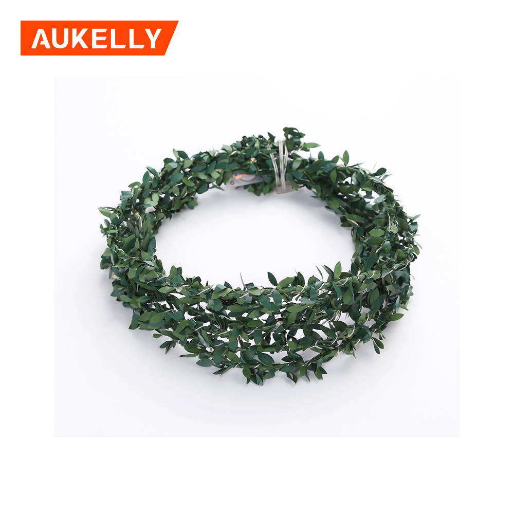 3M 30LED copper wire around green rattan Christmas day indoor outdoor decorative light string