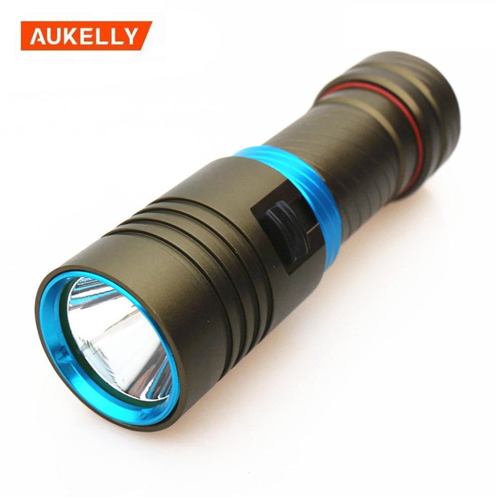Aluminum Rechargeable Portable Rotate Tactical High Torch Powerful led Flashlight Waterproof Diving Underwater Flashlight