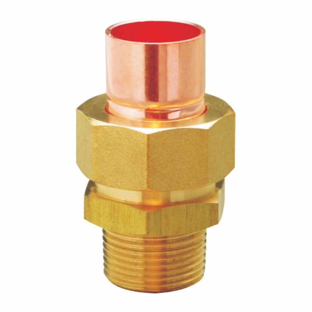 Removable NPT Male Outer Hex Thread Socket Pipe Brass Fitting Male to Copper Connector