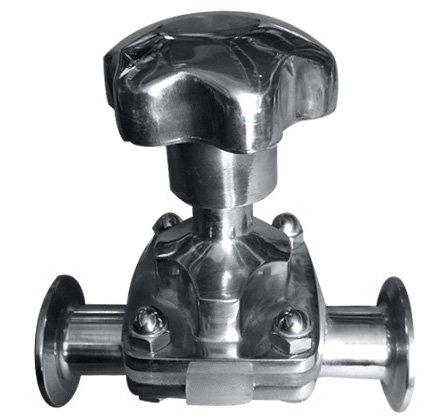 Diaphragm valve with handle