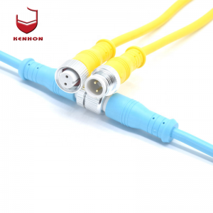 m12 m15 high quality 2 pin 3pin 4pin 5pin street light waterproof duty wires 9pin round connector