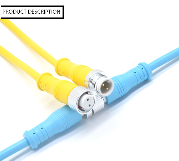 M12 2 3 4 5 6 7 8 9 Pin IP67 IP68 Waterproof Plug Circular Female Male Cable Connector Featured Image