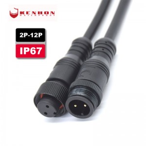 Electrical Wire Plug Ip67 Ip68 Male Female Waterproof M12 Cable 2 3 4 5 6 7 Pin Connector