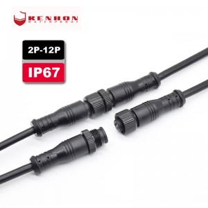 M12 2 3 4 5 6 7 8 9 Pin IP67 IP68 Waterproof Plug Circular Female Male Cable Connector