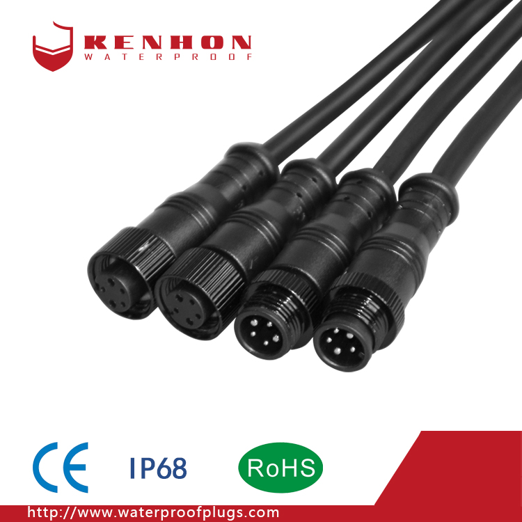 M12 Male And Female Cabel Wire Joint Connector Ip65 Ip66 Ip67 2pin 3pin 4pin 5pin Electrical Waterproof Connector For Led Strip Featured Image