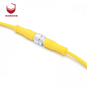 M12 PVC push lock 220v PVC material waterproof plug 2 pin waterproof signal connector