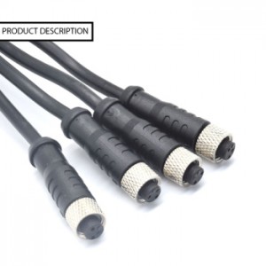 M8 waterproof electrical sensor cable, B code m8 5pin straight lan cable