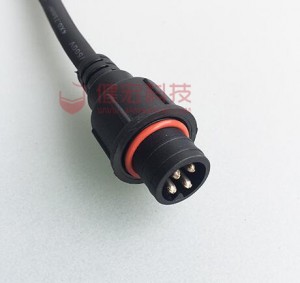 Kenhon M18 nylon 4 pin male and female pair of waterproof plug wire connector for outdoor linght