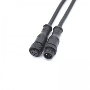 Wire male to female 2 3 4 pin waterproof connector cable electric bike connector m6 m7m8 cable