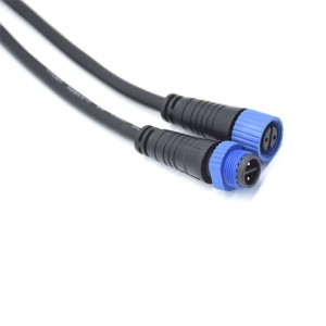 Outdoor led lighting power male female waterproof M15 Pvc cable joint connector