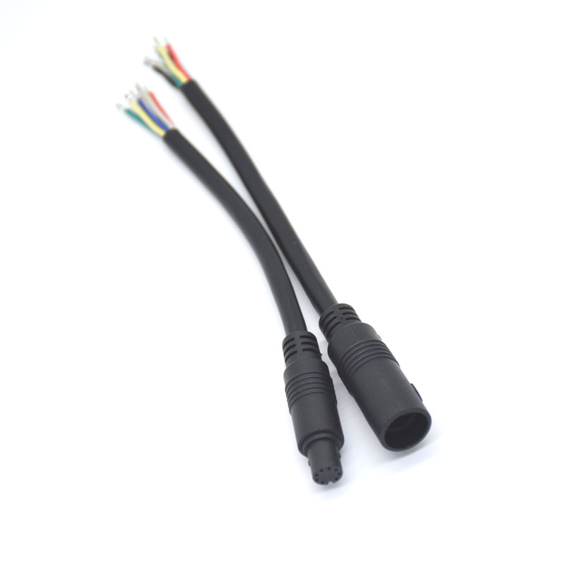 LED light power cable waterproof male female ip67 2 3 4 5 6pin molded connector Featured Image
