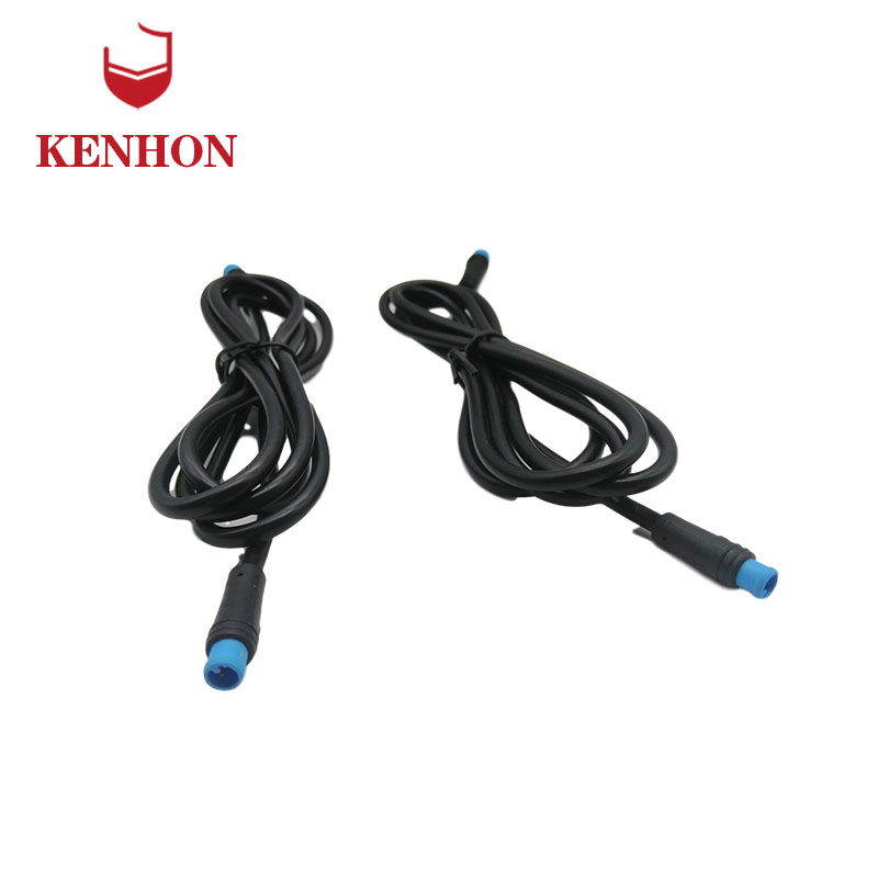 Professional Design Ip68 Rj45 Waterproof Connector - Male M8 M6 extension cord 2pin pvc waterproof cage lamp connector – Kenhon
