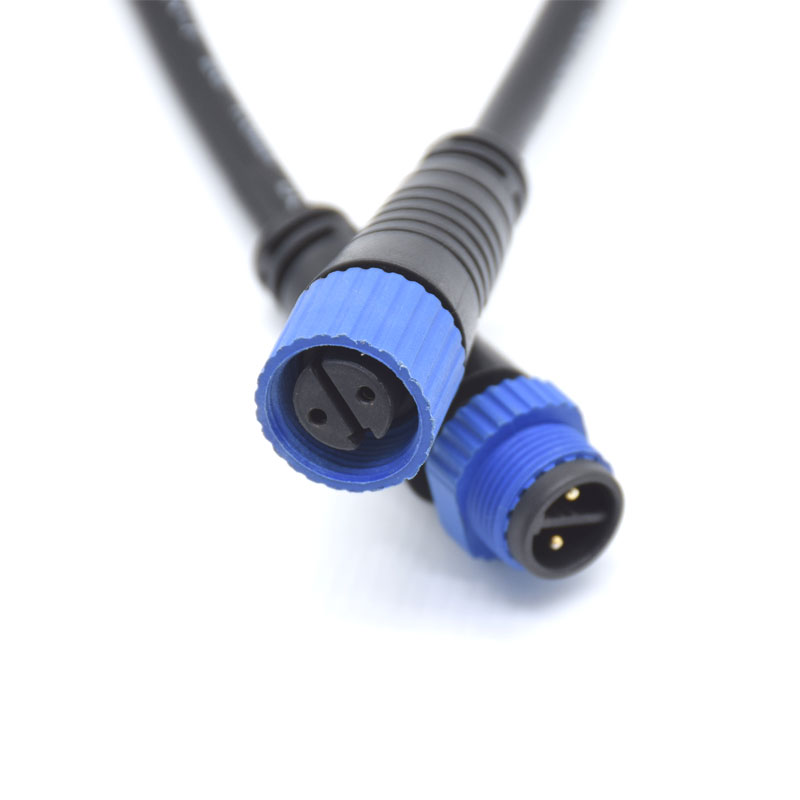 Outdoor led lighting power male female waterproof M15 Pvc cable joint connector Featured Image