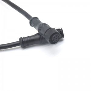 M12 3 4 5 6Pin lighting signal controller cable wire male female ip67 waterproof led connector