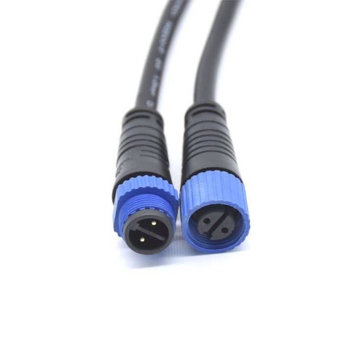 Bottom price 4 Pin Waterproof Connector - Blue Color Small Waterproof Cable Ip65 Connector M15 2 Pin Waterproof For Led Light – Kenhon