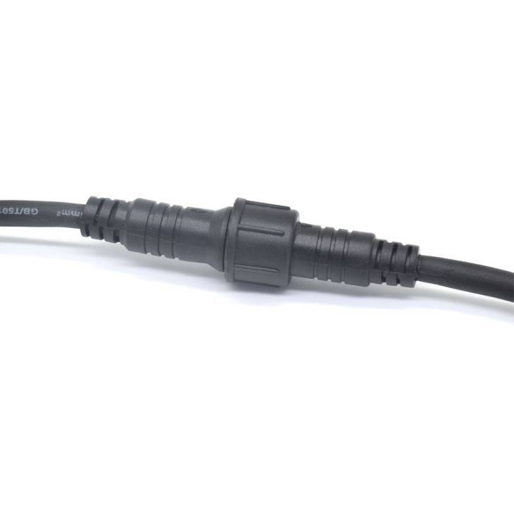 M18 Black Plastic Waterproof Plug Connector
