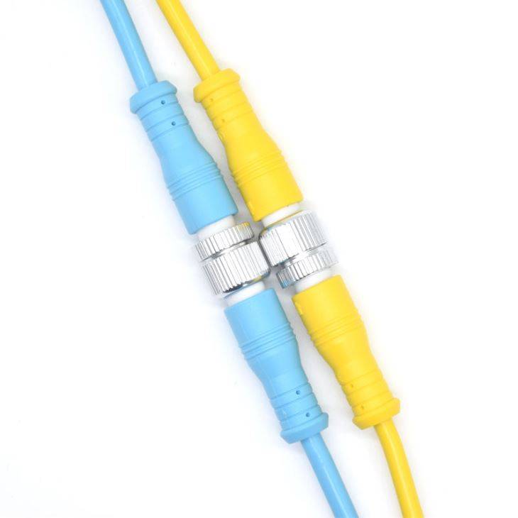 M12 2 Pin Electric Waterproof Cable Connector