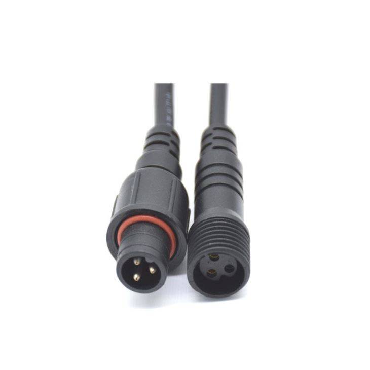 M16 IP67 3 Pin Waterproof Cable Low Voltage Wire Connectors For Outdoor