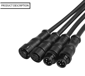 Custom 3 4 5 8 12 Pin Ip67 Ip68 Waterproof Male Female Circular M12 Sensor Cable Connector