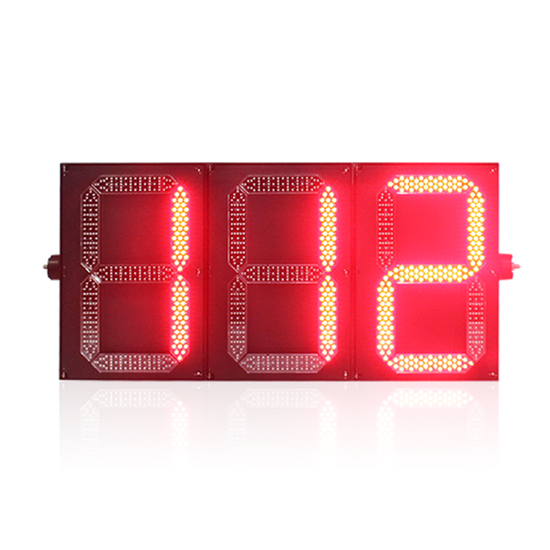 New design three digital PC housing red green LED traffic light countdown timer