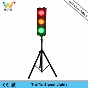 Customized design mini 125mm red yellow green traffic light with pole