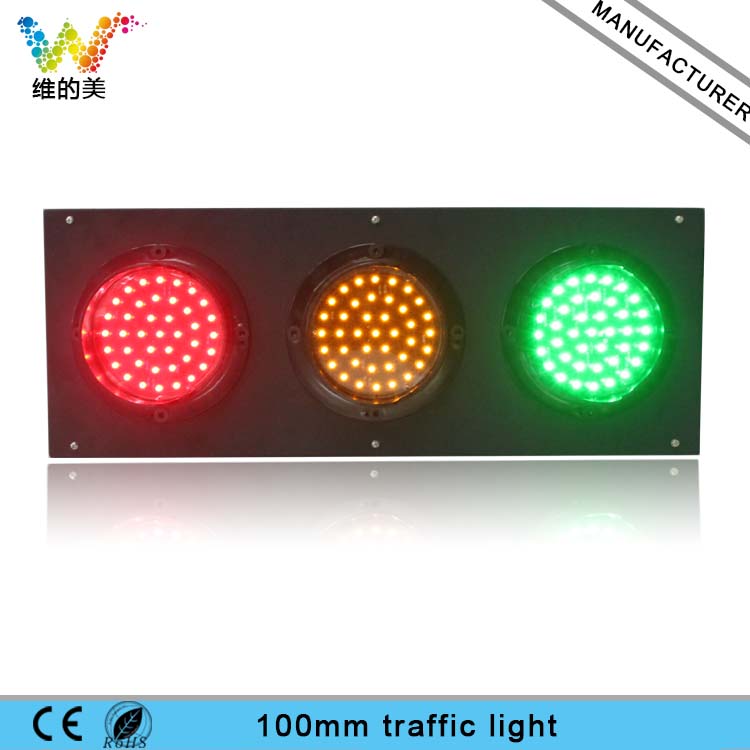 LED Manufacturer Customized 100mm Stainless Steel 3 Aspects Mini Traffic Signal Light