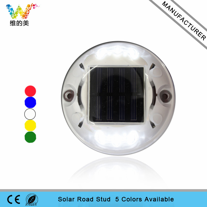 New design hot selling 360 degreen round shape LED landscape light solar power road stud