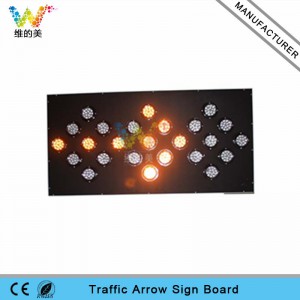High Epistar yellow LED flashing light arrow sign board