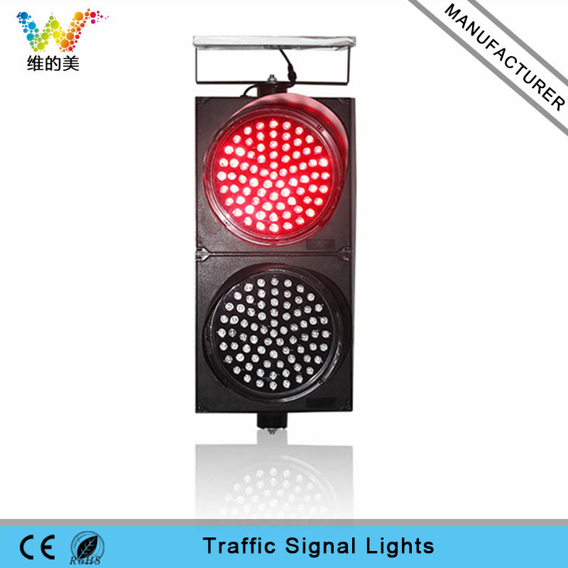 300mm red yellow LED traffic signal solar traffic light