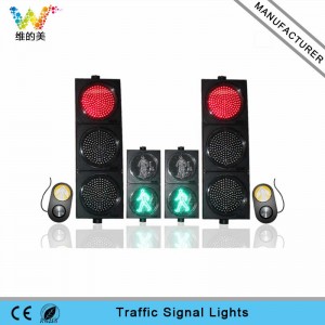 Road Safety 300mm pedestrian LED traffic light with push button