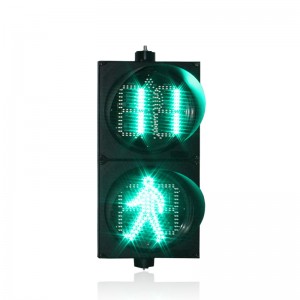10 years factory road junction 300mm red green LED pedestrian signal  traffic light countdown timer