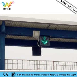 High Way Toll Station Vehicle Red Cross Green Arrow Go Stop Signal Light