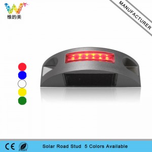 High quality semi circle red LED flashing light solar power road stud