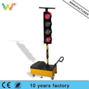 Trolley Remote Control 200mm LED Solar temporary traffic light