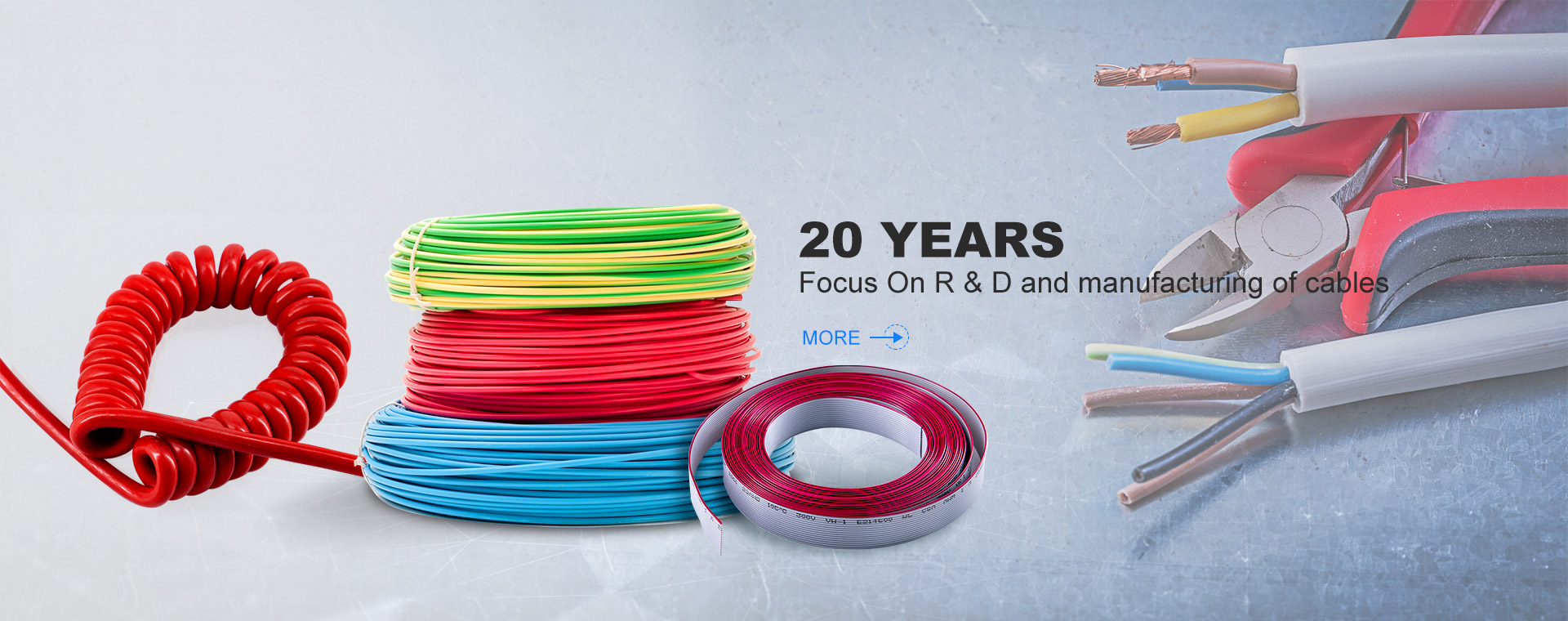 20 YEARS  Focus On R & D and manufacturing of cables