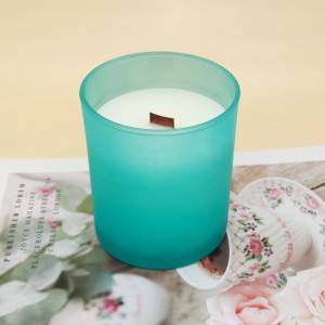 Long Lasting frosted Glass Jar Natural Soy Wax Scented Glass Candles