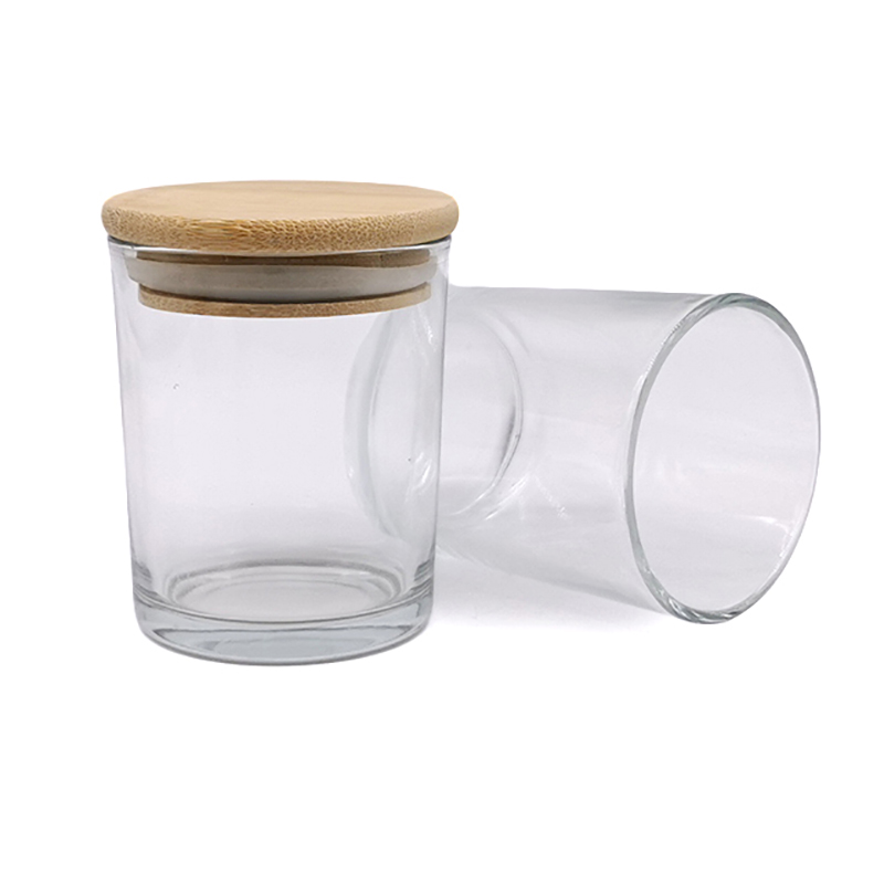 bed Broer Koloniaal Wholesale big clear glass candle jars with bamboo lid factory and  manufacturers | Winby