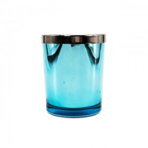 A03D Luxurious electroplated glass scented candles for holiday use