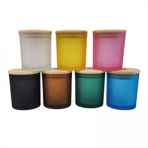 Frosted matte glass empty candle jars vessels