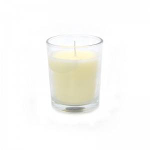 transparent glass fragrant candle