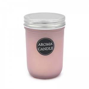 frosted glass aroma scented feature candle