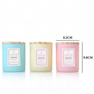 Custom luxury soy wax container scented candles in glass vessels jars