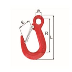 G80 LARGE OPENING EYE HOOK WITH LATCH
